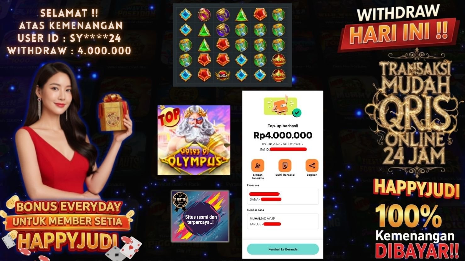 HAPPYJUDI JACKPOT SLOT GATES OF OLYMPUS